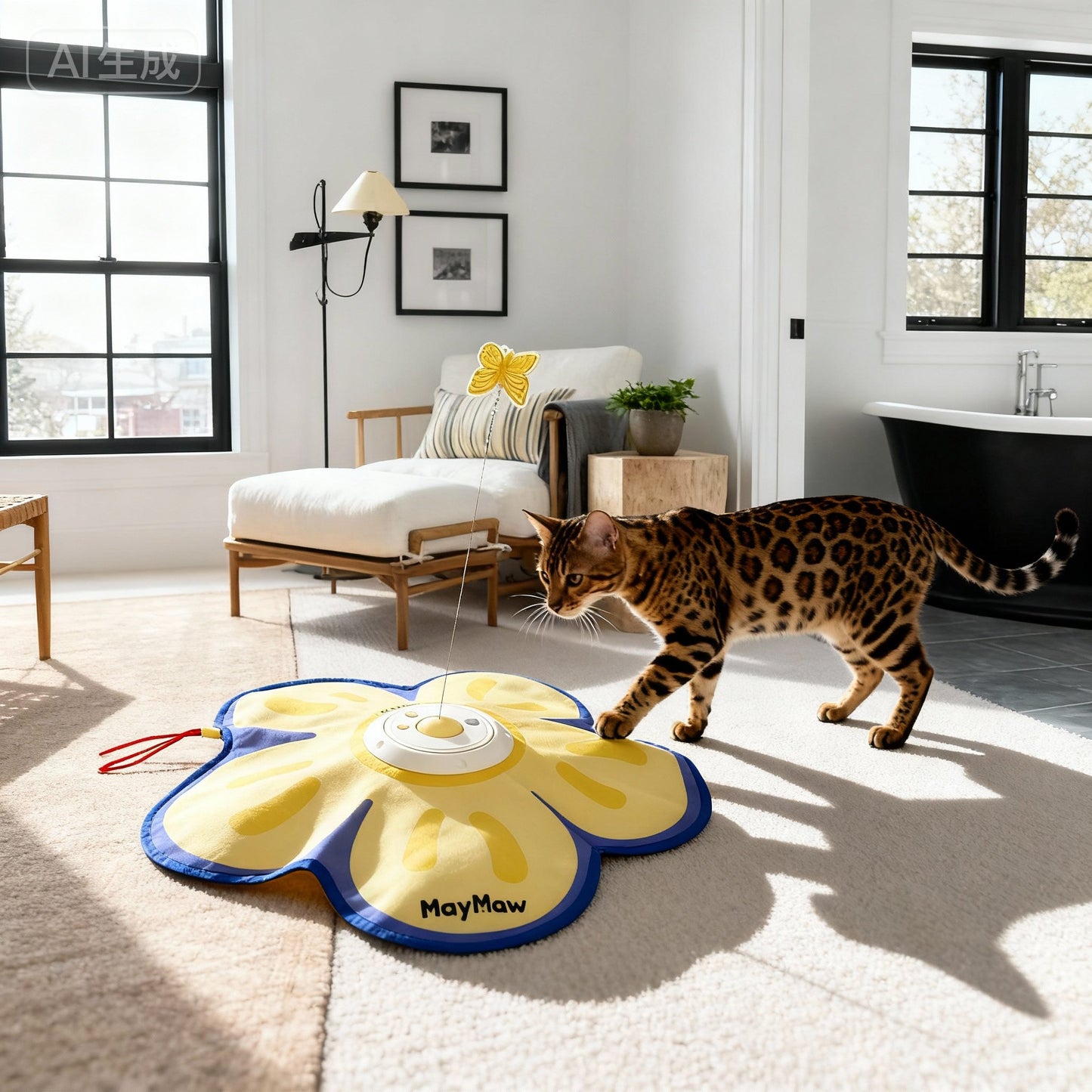 BloomSeek Automatic Cat Toy - Hide & Seek Interactive Play