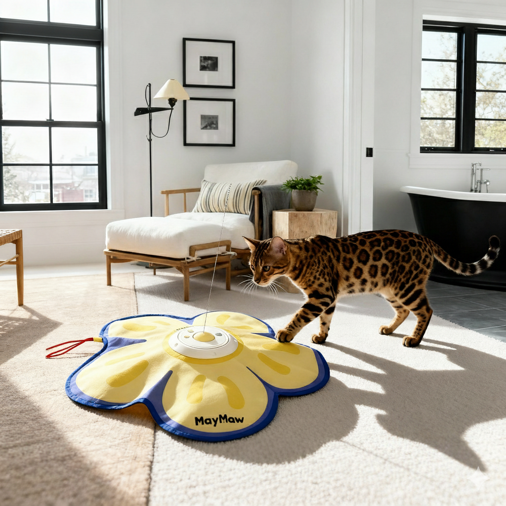 BloomSeek Automatic Cat Toy - Hide & Seek Interactive Play