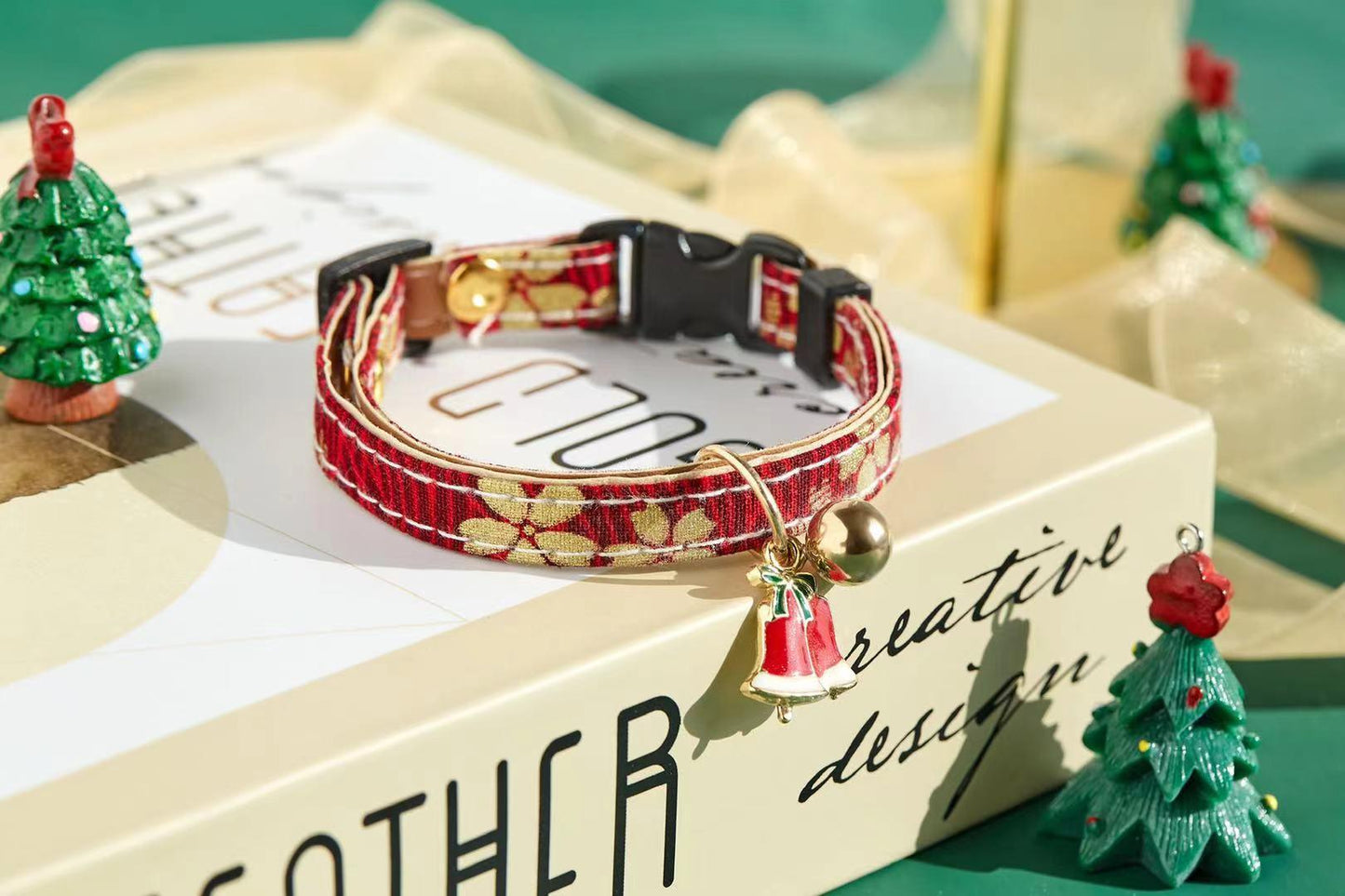 christmas gift pet collar breakaway with cute bell for cats