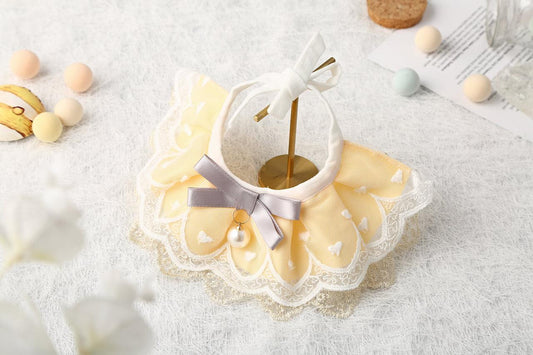 pet lace bandana with adorable bowknot